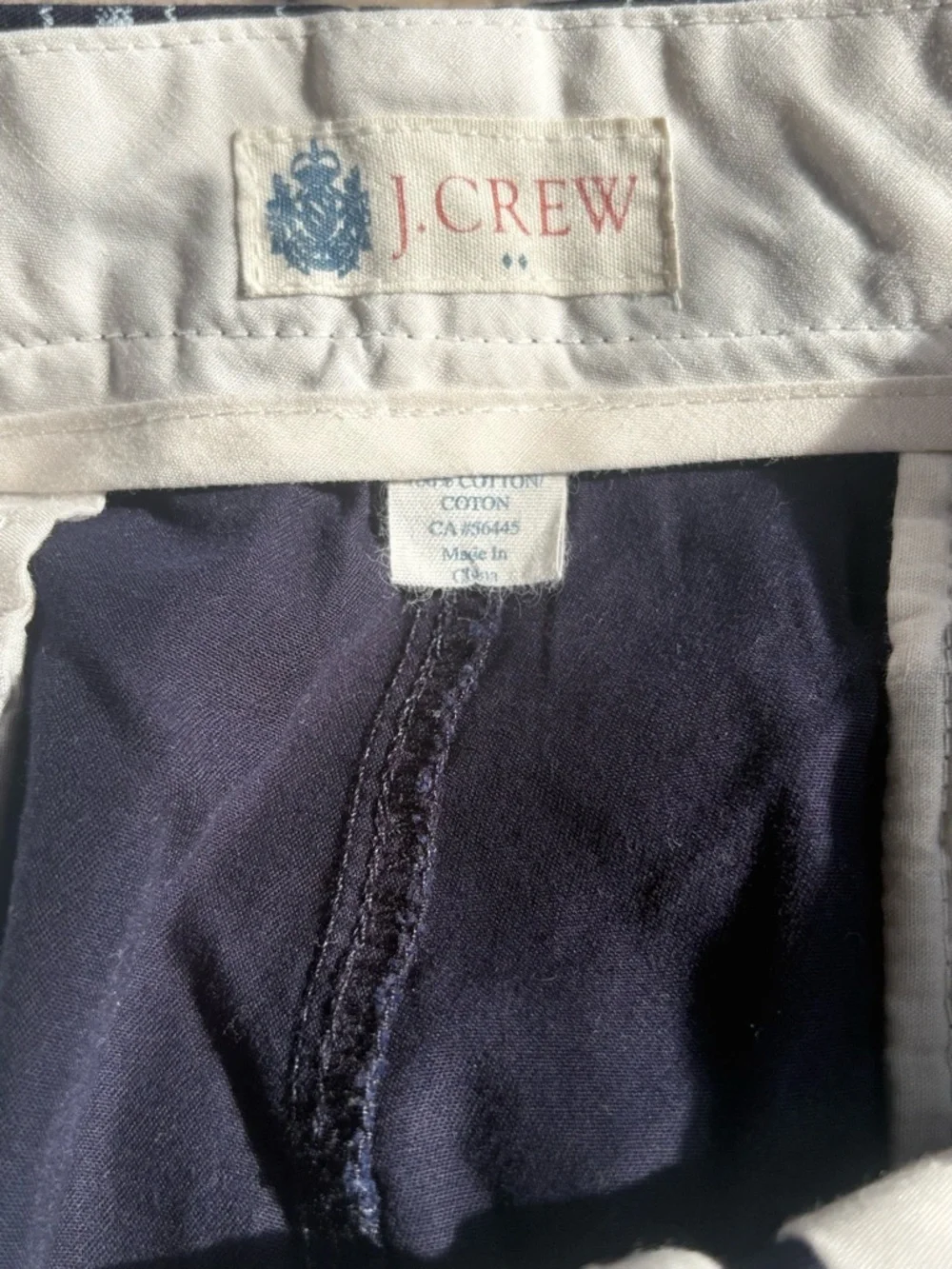 J.Crew Men's Blue Cotton Chino Casual Preppy Printed Short Men’s Size 32
